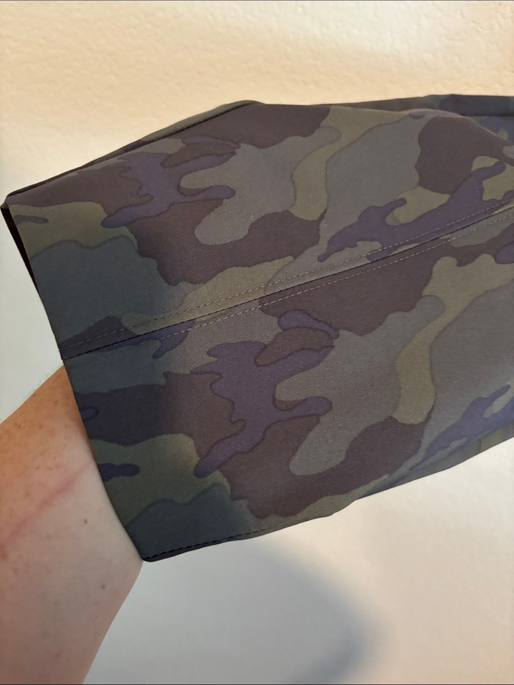 Lane Bryant Olive & Dark Green Camo Cropped Pants - Picture 2 of 4